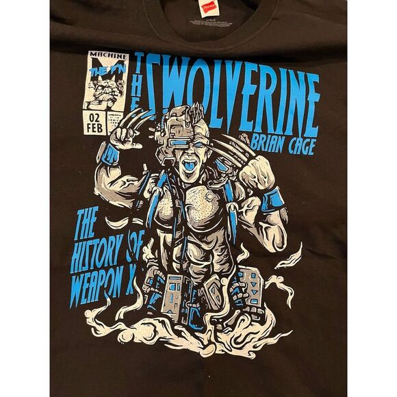 New NWOT Brian Cage Wolverine Shirt LARGE‎ L AEW ROH TNA WWE - Picture 4 of 4